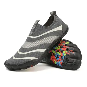 Men's Barefoot Water Shoes Quick-Dry Aqua Socks for Pool Beach Swim Surf Yoga Hiking Lightweight Non-Slip with Non-Slip Sole & Breathable Mesh Fabric Slip On Closure