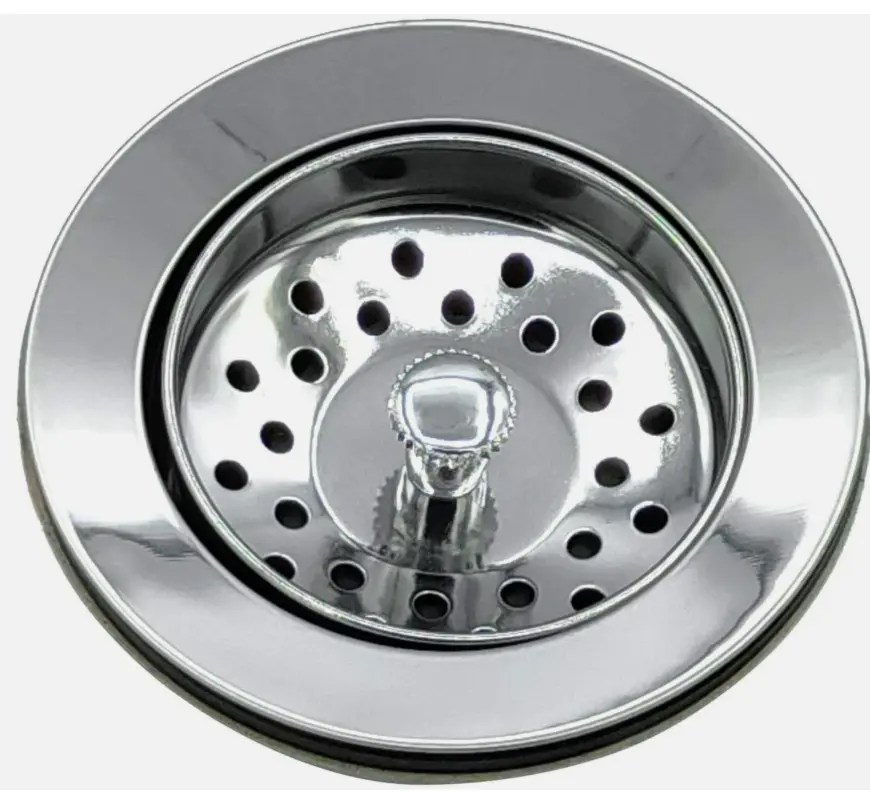 4 Inch Kitchen Sink Basket Strainer with Plastic Base & Removable Basket for Easy Cleaning and Durability