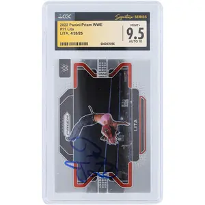 Lita WWE Autographed 2022 Panini Prizm #11 CGC Fanatics Witnessed Authenticated 9.5/10 Card - Fanatics Authentic Certified