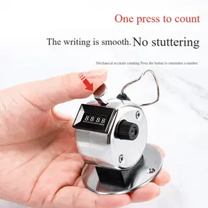 Four-Digit Mechanical Counter, Manual Training Counter, Metall Structure, Fun Learning Puzzle Toy, Record Traffic & Warehouse Points