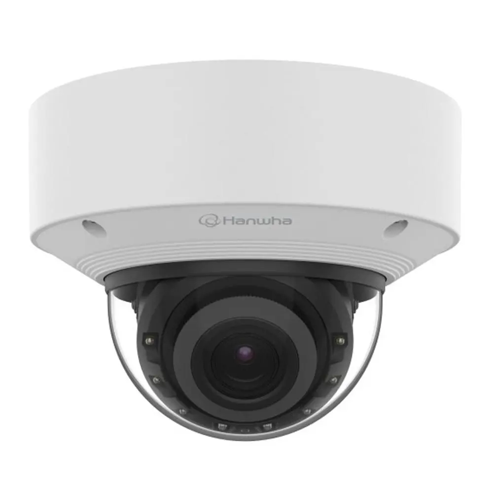 Hanwha Vision XNV-A8084R 5MP AI Edge IR Night Vision Outdoor Vandal Dome Security Camera, None, Dome Camera