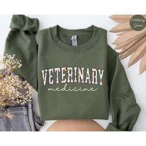 Veterinary Medicine T-Shirt / Sweatshirt / Hoodie, Vet T-shirt short sleeve, Animal Doctor Tshirt Veterinarian  Vet Tech tee, Veterinary Medicine T-Shirt Cotton