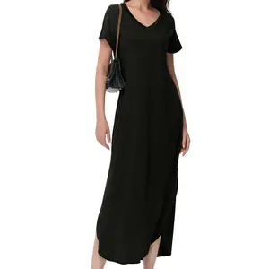 Women's V-Neck Short-Sleeve Casual Loose-Fit Trendy T-Shirts