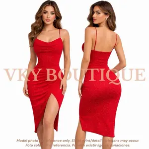 Midnight Sparkle Ruched Bodycon Dress