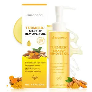 Turmeric  Makeup Remover Oil, deep cleansing, moisturizing and oil-control, refreshing and non-greasy, cleansing without residue, non-tightening, suitable for sense skin and all skin types 120ml