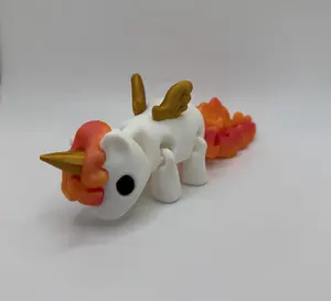 3D Printed Unicorn Figurine - Green, Fantasy Collectible, Handmade, Articulated, Not for Children Under 3