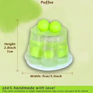 Grape Pudding Food-grade Silicone Squishy Toy, Handmade Squishy, Creamy Soft Adhesive Slow Rebound Squeeze Toy, Clear Jelly