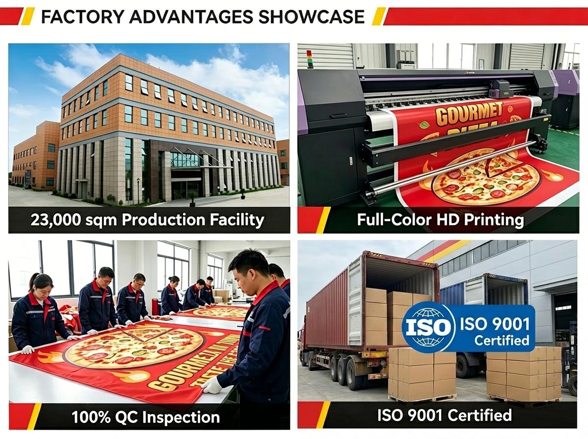 Pizza Booth Tent Dye Sublimation Printing Retractable Tent Business Event Flame Resistant Pop-Up Vendor Canopy for Food Festivals & Street Stalls with Wheeled Carry Bag