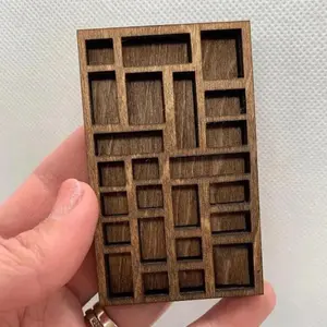 Wooden Miniature Jewelry Rack, Elegant Jewelry Organizer, Miniature Trinket Shelf, Mineral Specimen Storage Ornament, Bead Storage Containers, Multi-layer Design, Ideal Home Decoration, Organiser