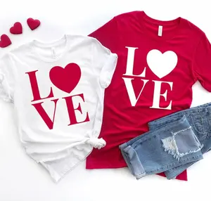 Love Heart Graphic Tee, Valentine's Day Shirt