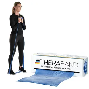 Resistance Band Roll 6 Yard – THERABAND Extra Heavy Exercise Band for Strength Training, Pilates, Core & Home Workout (Blue, Level 2)