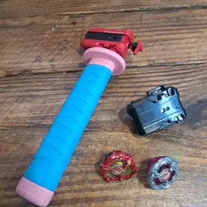 Beyblade X Katana Grip Blue and Pink Durable Design for Enhanced Grip and Control collection