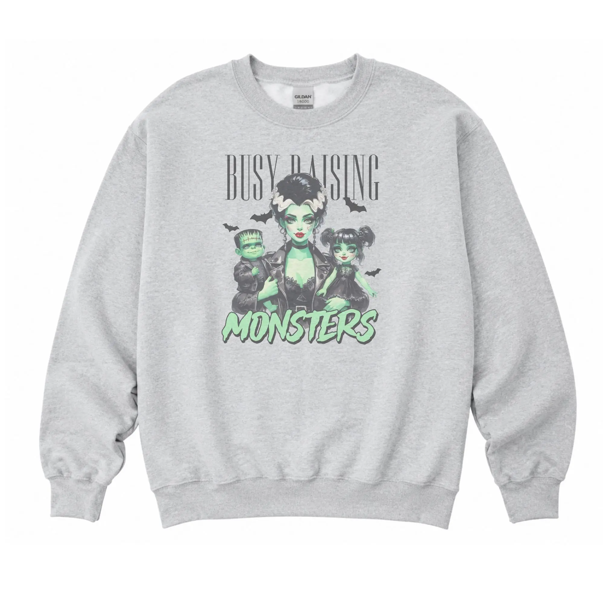 Busy Raising Monsters Sweatshirt - Ash Grey