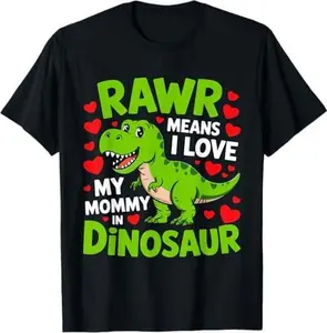 Kids I Love My Mommy Rawr Dinosaur Mom Mother's Day Toddler T-Shirt