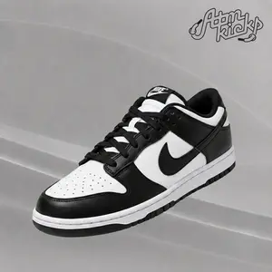 Nike Dunk Low Retro White Black Panda (GS) CW1590-100 Authentic Shoes Footwear Sneaker Trainer Comfortable Walking Fashion Trending Gift