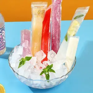 50/100/200 Self-Sealing Summer Ice Pop Bags, Food Grade PVC Transparent Ice Pop Molds, Kitchen and Restaurant Use, DIY Ice Pop Making
