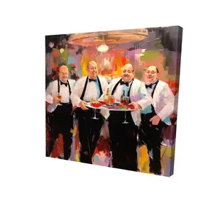 212 MAIN 24x24 in. White High-Def Kitchen Food Photo Wall Print - Artistic Artwork, Aesthetic Design Waiter Scene Home Decor Accent, Decoration Gift, Art Wall Decoration