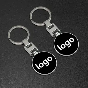 Car Logo Metallic Keychain H Hook, 3D Dual-Sided Decorative Key Ring, Diverse Car Accessories, Stylish & Functional Design