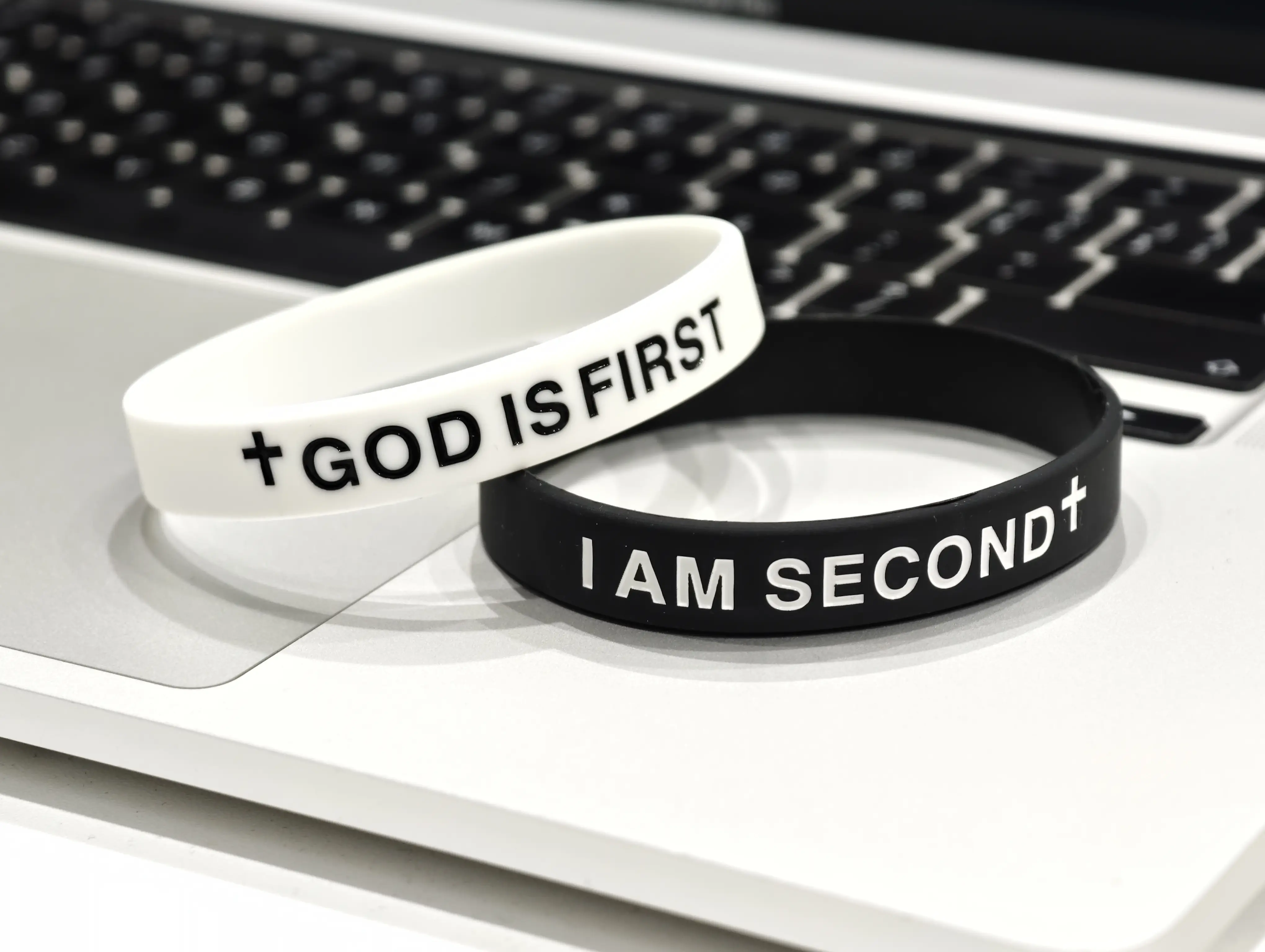 GOD IS FIRST BRACELET - Set of 2, I AM SECOND Motivational Message Religious Easter Gifts Springtok