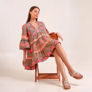 Ethereal Folk Midi Dress