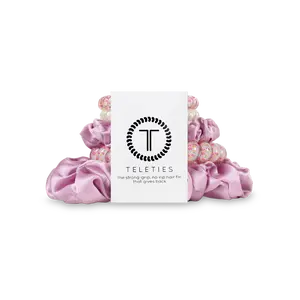 TELETIES - Busy as a Mother - Mixed Pack Hair Ties - Pack of Five - Strong Grip - Mother's Day Gift Scrunchie