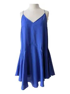 Zimmermann Royal Blue Silk Spaghetti Strap Mini Dress