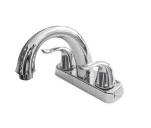 Hybrid Lavatory Faucet with Swan Lever Handle & Arc Spout Elegant Design for Modern Bathrooms Chrome Finish