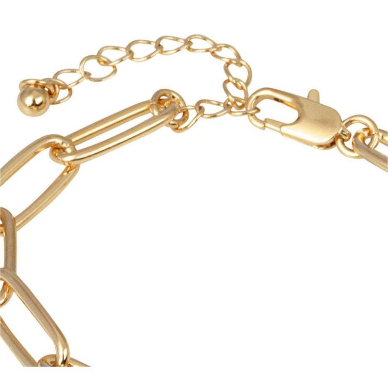 Irish Penny Coin Goldtone Elongated Link Bracel t