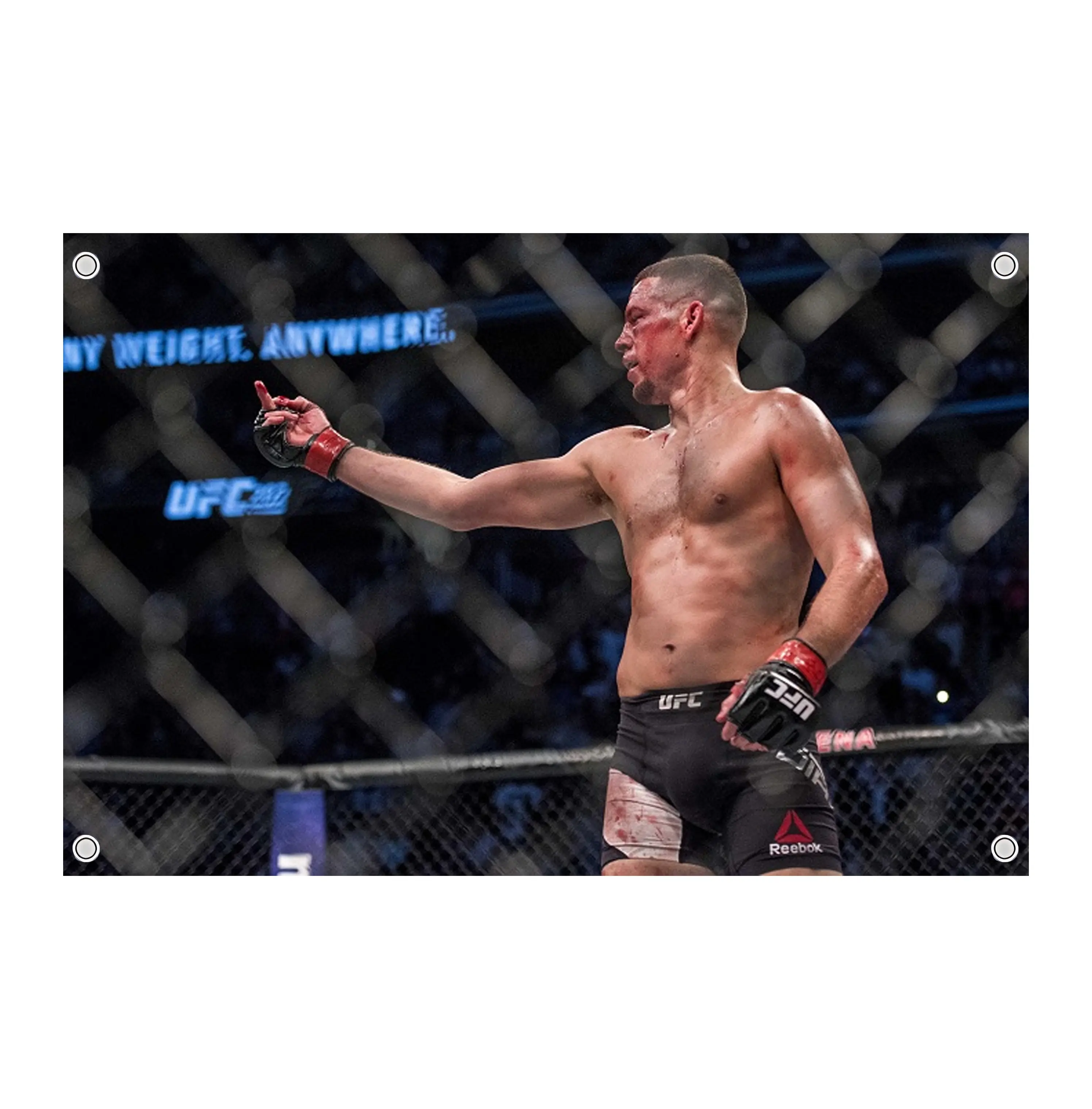 Nate Diaz 209 Flag UFC Inspired Fight Night Wall Flag Combat Sports Banner for Bedroom Octagon Gym Decor Gift for MMA Fans