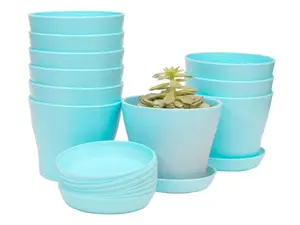 10 Pcs Plastic Planters Indoor Flower Plant Pots
