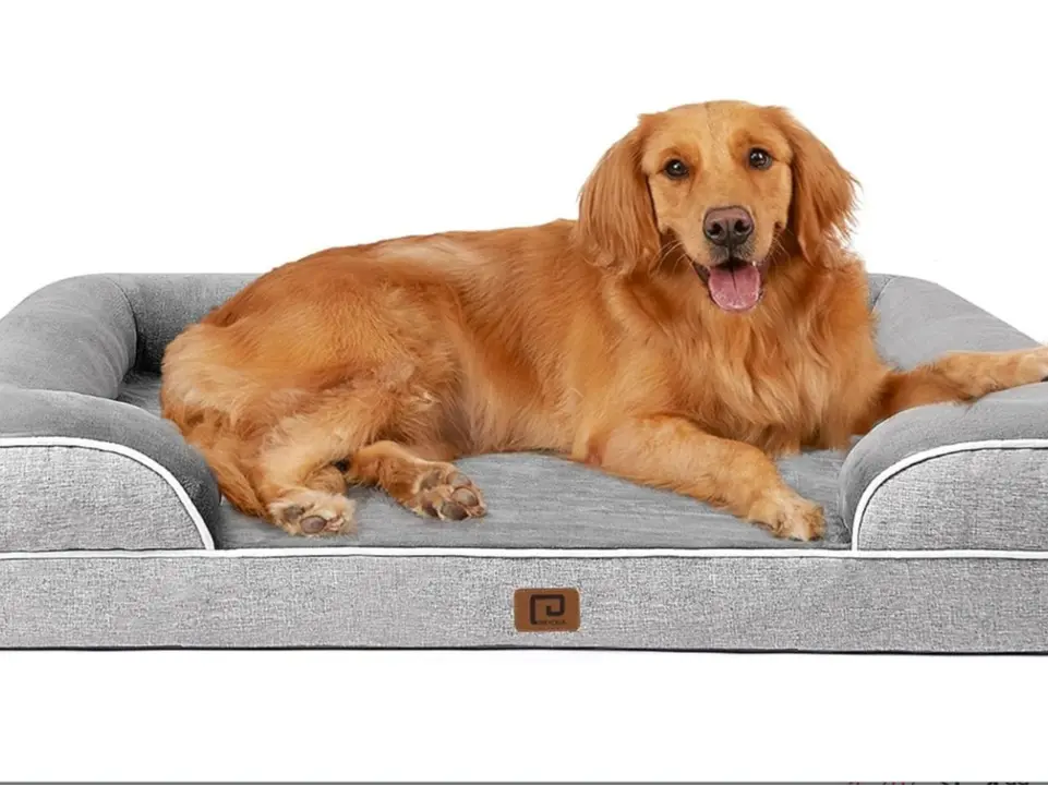 EHEYCIGA Orthopedic Dog Beds for Extra Large Dogs, Waterproof Memory Foam XL Dog Bed with Sides, Non-Slip and Egg-Crate Foam Big Dog Couch Bed with Washable... small