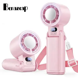 Benazcap Portable Handheld Turbo Fan 21,000 RPM High-Speed Cooling 12hr Battery Life 200 Speed Settings 120° Swivel Digital Display for Outdoor,Travel,Working,SummerVibes,Mother's Day Gift