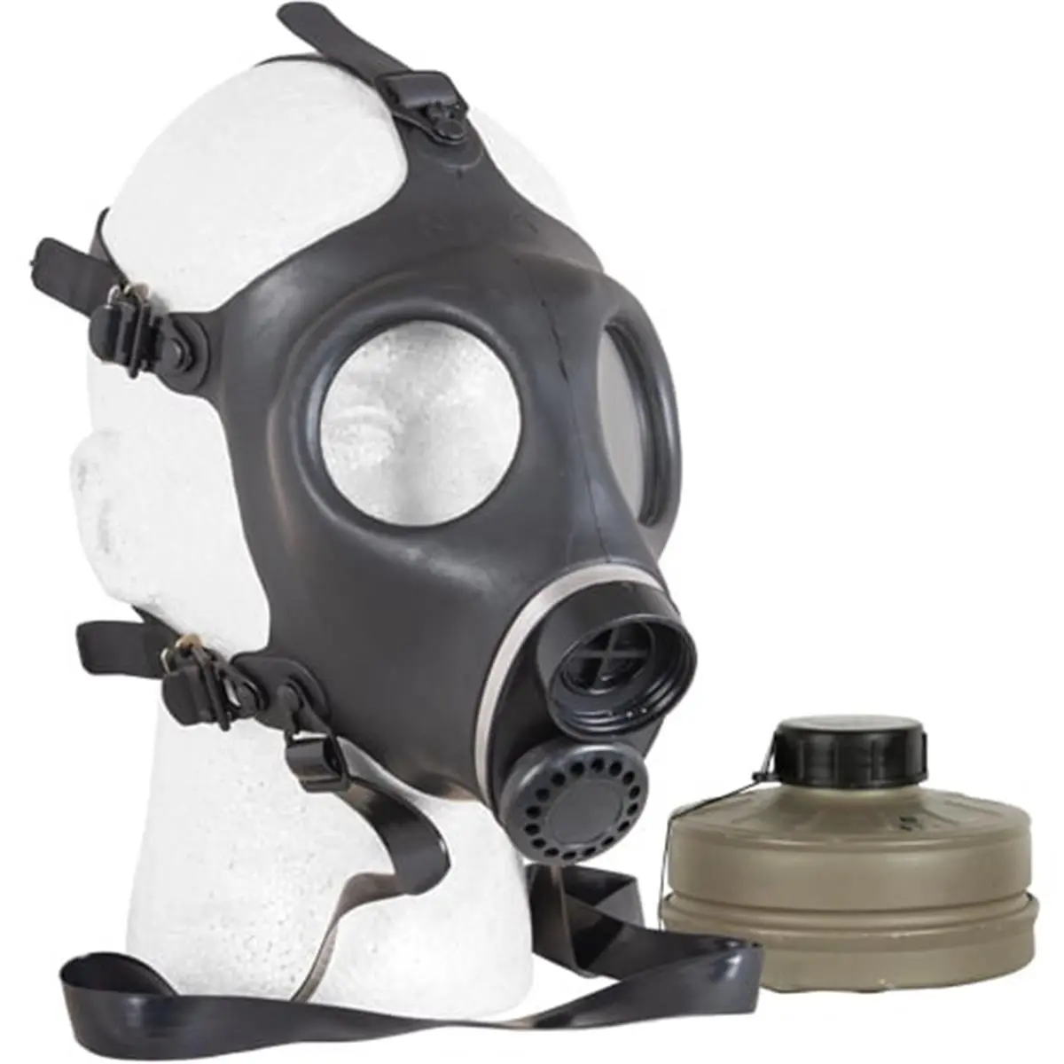 Fox Outdoor 57-963 Israeli Gas Mask - Size 3 Adult Civilian Adjustable Strap Safety Reusable Respirator, Complete with Filter, Dependable Great Quality Work Safety Equipment