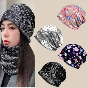 4 Pcs Womens Chemo Headwear Hats Cotton Slouchy Beanie Cap Scarf
