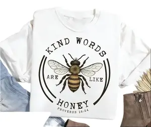 Colors Kind Words Are Like Honey tshirt, Faith Based Gift, Bible Verse Tee, Religious TShirt, Butterfly Bible Verse Tee