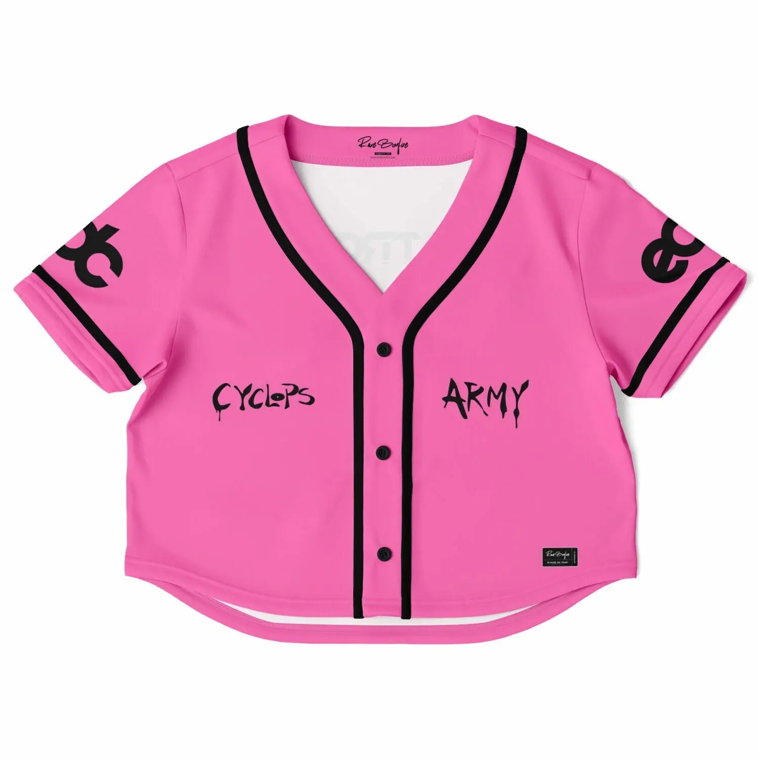 Troy Custom Cropped Baseball Jersey V3 Personalized Women's Fan Top