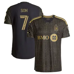Unisex Soccer/Football LAFC Club Son Heung-Min 7 MLS 2026 Home/Away Primary Kit On-Field Patch Jersey - Black