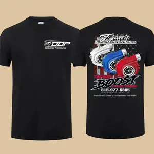 Dan’s Diesel Performance T-Shirt, American Flag Boost Turbo Graphic Tee for Diesel Mechanics & Tuners, Custom DDP Turbocharged Power Shirt for Truck Lovers