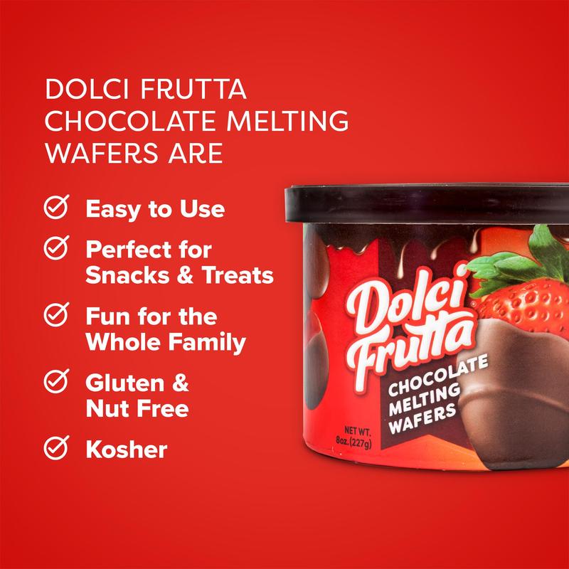 Dolci Frutta Melting Wafers, 8 ounce (Pack of 2) | Simply Microwave, Dip & Done! Always Gluten-Free and Nut-Free