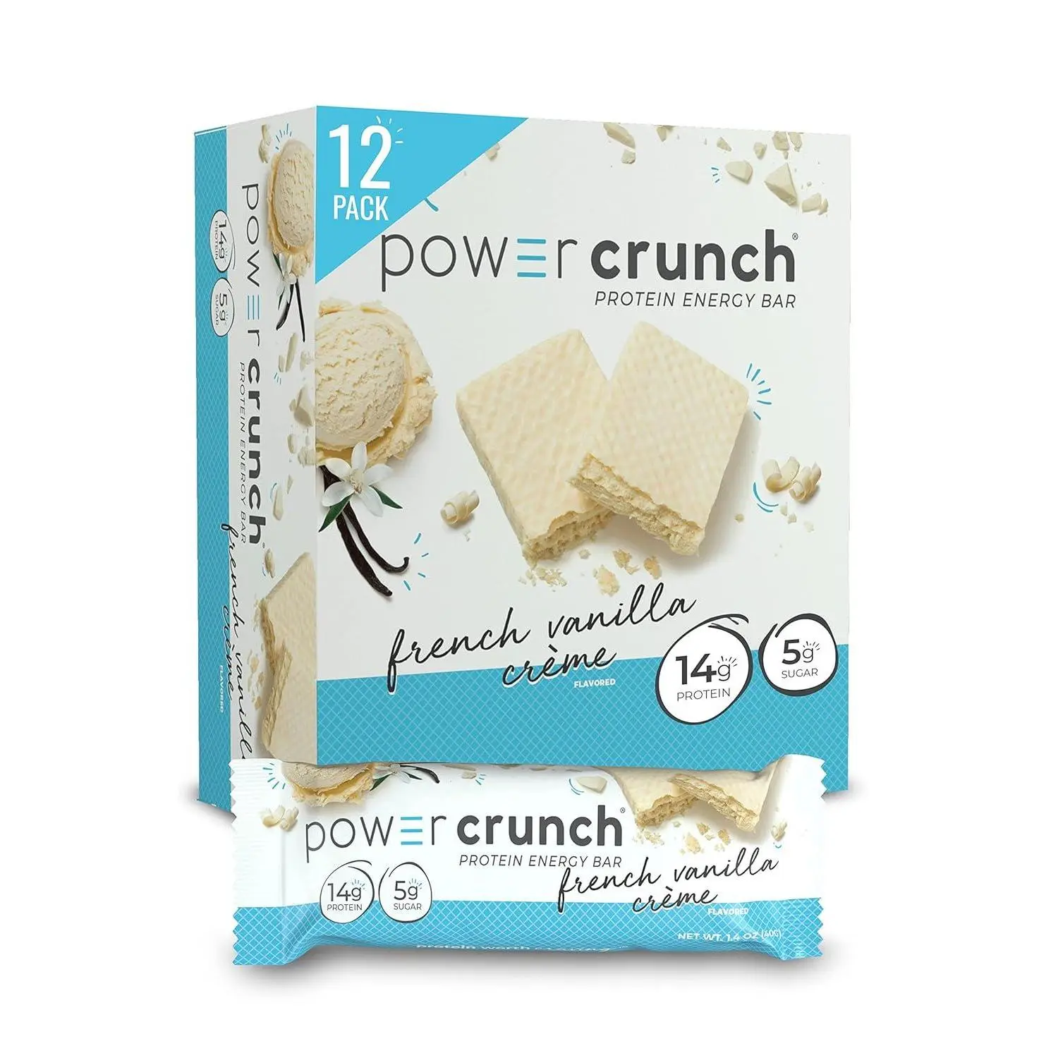 DOTPower Crunch Protein Wafer Bars French Vanilla 1.4 oz 12ct