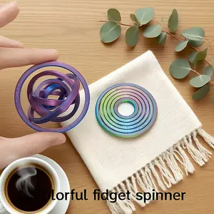 Creative Portable Single Pack 3D Printed Stress Relief Decompression Squeeze Rotating Fidget Spinner, Pla Material Desk Toy Gift for Anxiety Relief