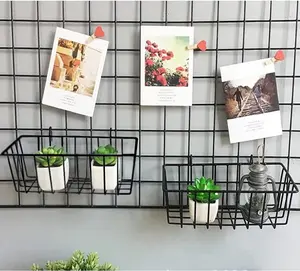 3 Pack Wire Baskets,Wall Grid Panel Hanging Wire Basket,Wall Storage and Display Basket for Cabinet & Pantry Organization and Kitchen,Bathroom,Bedroom Storage