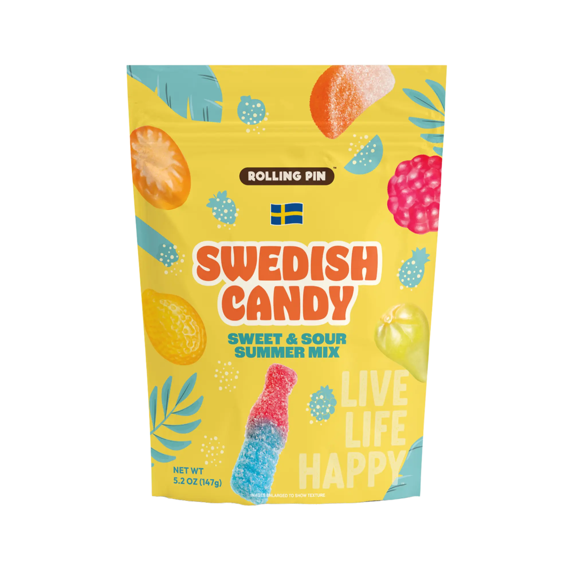 Sweet & Sour Summer Mix Gummy Swedish Candy (5.2 oz)