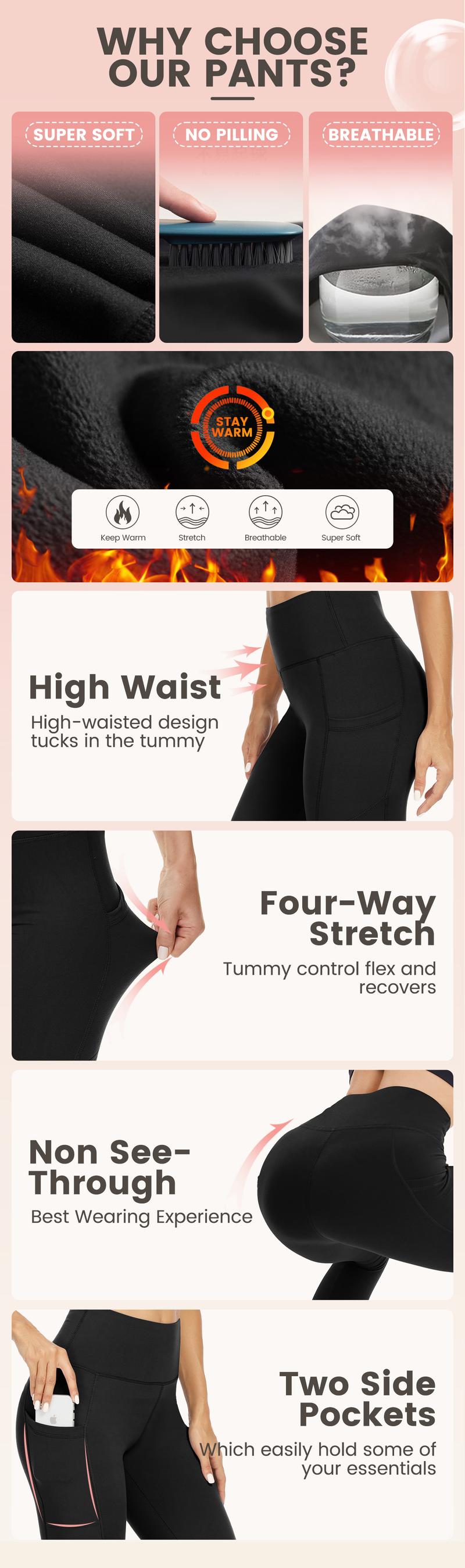 SHOWITTY Women's High Waisted 1/3 Pack Fleece Lined Leggings with Pockets – Thermal Warm Yoga Pants for Winter Workout & Everyday Wear #TikTokShopHolidayHaul SHOWITTY Women's High Waisted 1/3 Pack Fleece Lined Leggings with Pockets – Thermal Warm Yoga Pants for Winter Workout & Everyday Wear #TikTokShopHolidayHaul