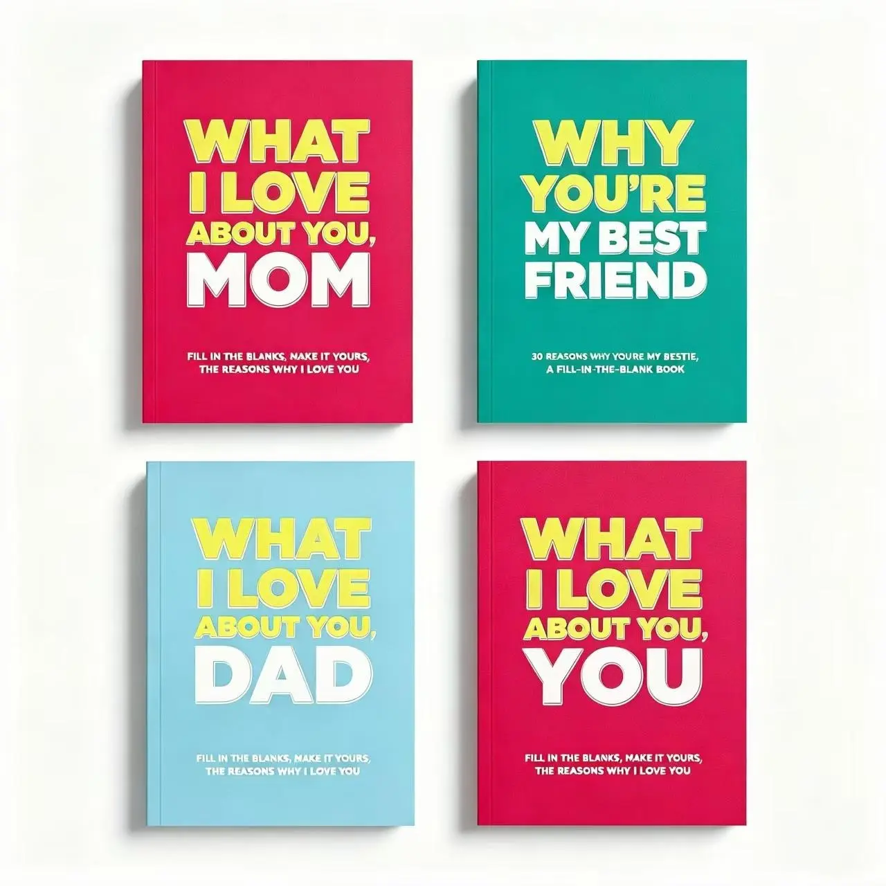 Fill-in-the-blank Gift Book for Mom Dad Best Friend Partner, Personalized Keepsake Journal for Mother's Day Father's Day Valentine's Day Birthday, Best Friend Theme Book