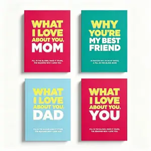 Fill-in-the-blank Gift Book for Mom Dad Best Friend Partner, Personalized Keepsake Journal for Mother's Day Father's Day Valentine's Day Birthday, Best Friend Theme Book
