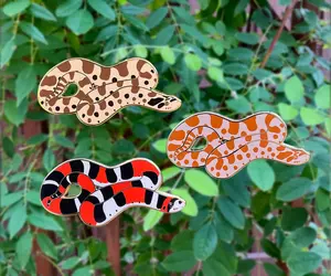 Hognose Snake Hard Enamel Pin - Reptile lapel pins/badges