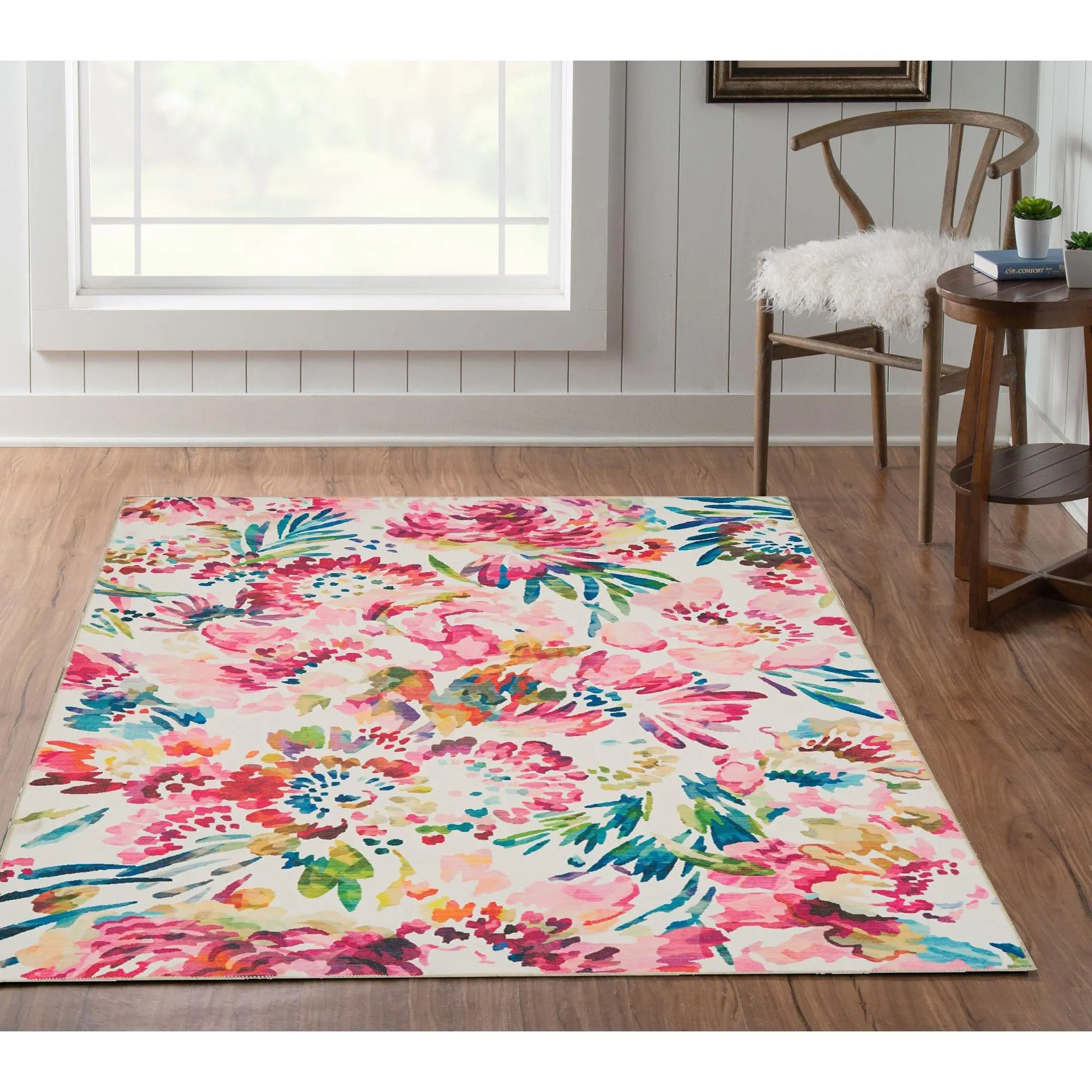 Linon Home Decor Washable Valencia 5'x7'Area Rg Linon Home Decor Washable Valencia 5'x7'Area Rg