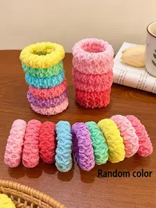 6pcs High Elasticity Hair Ties for Women - Soft Stretchy Hair Bands with Mixed Solid Colors, Cute All-Season Hair Accessories for Ponytails, Buns & Outdoor Activities, Playful Hairpieces, Textured Surface, Secure Fit, Scrunchies for Hair
