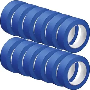 12 Rolls Blue Painters Tape,60 Yards,Masking Tape,Adhesive Paint Tape,UV Resistant Painter’s Grade Masking Tape with Residue Free Rubber Adhesive,Painter's Paper Tape for Wall Painting, DIY Artist Crafts Arts,No Residue,Easy Removal,blue maskingtape